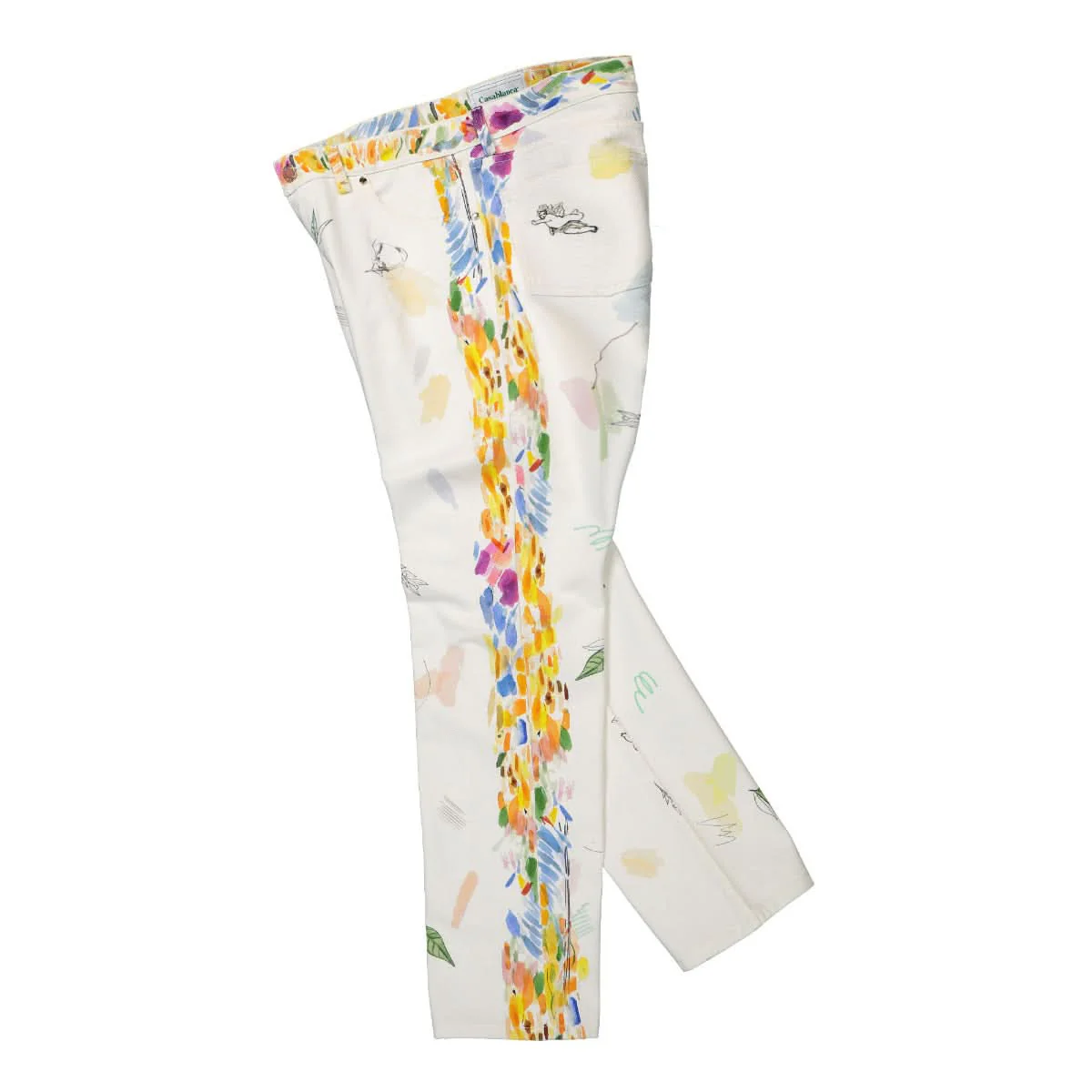Printed Straight Leg Jeans - Image 3