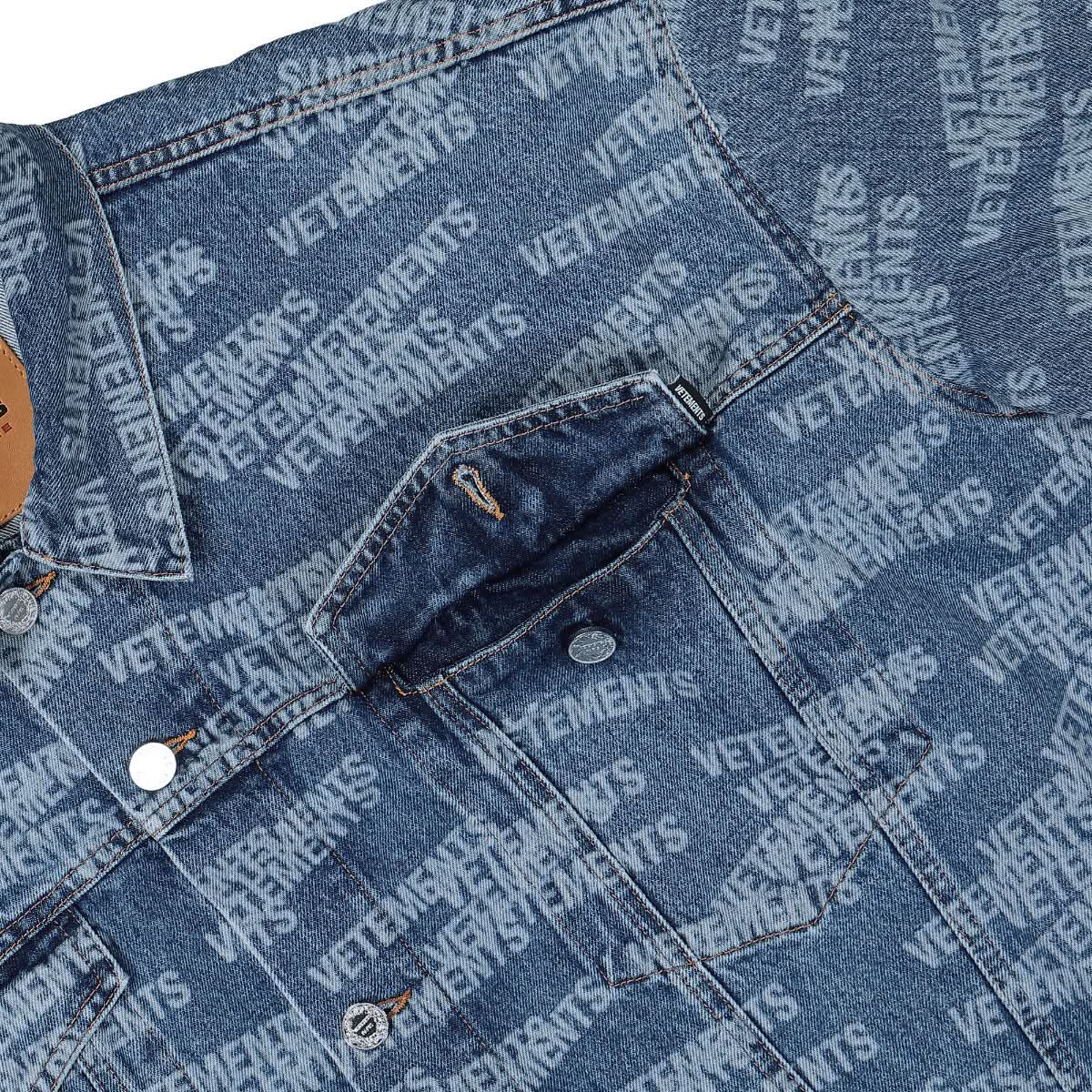 Stamped Logo Denim Jacket - Image 4