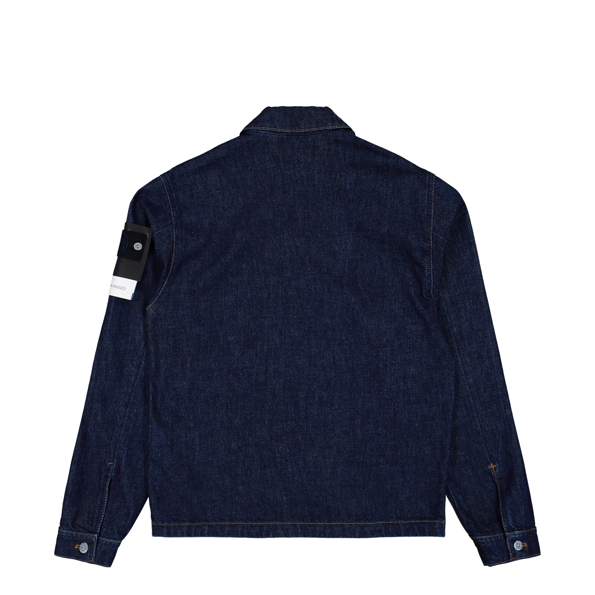 Indigo Denim Rinsed Biker Jacket - Image 2