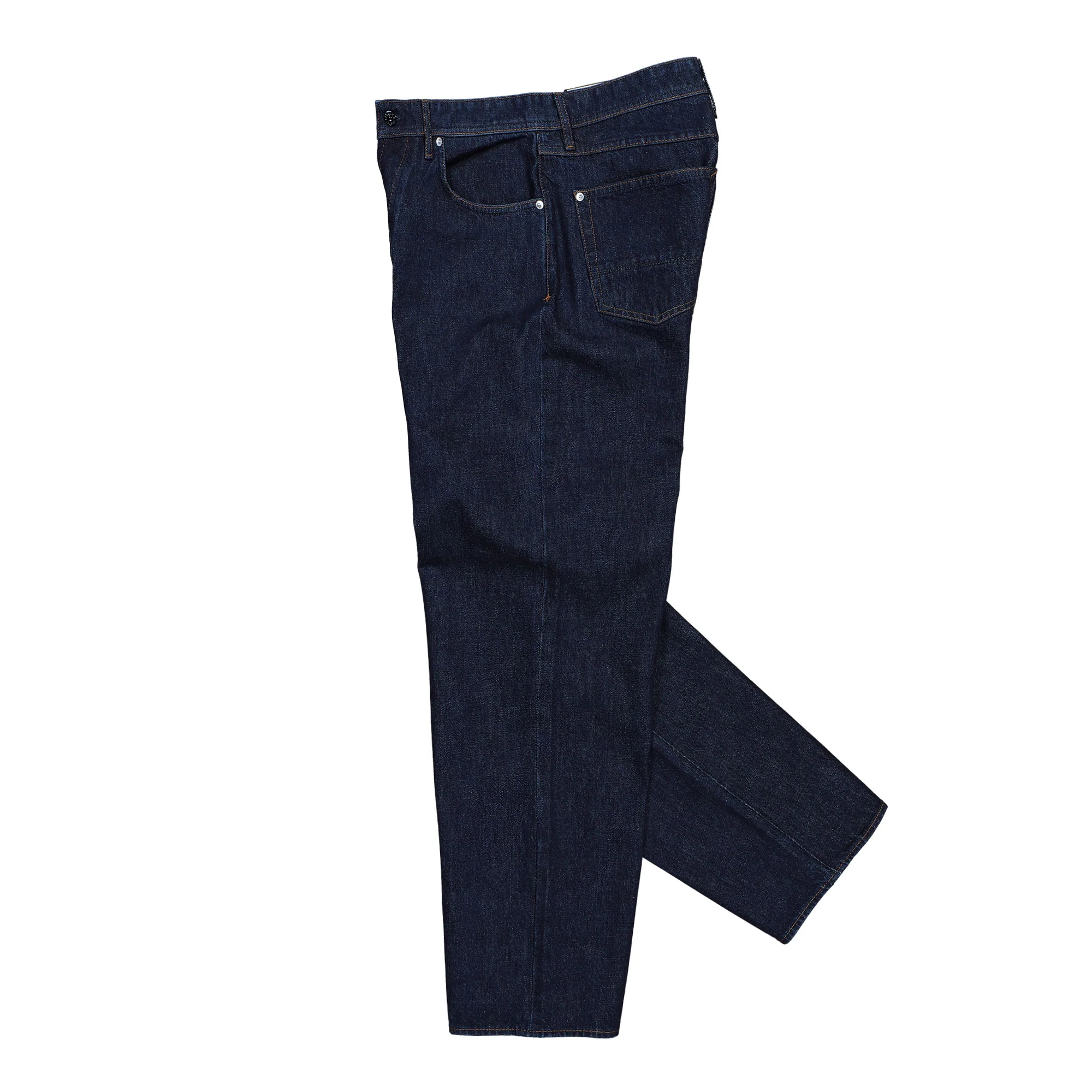 Indigo Denim Rinsed Loose Trousers - Image 3