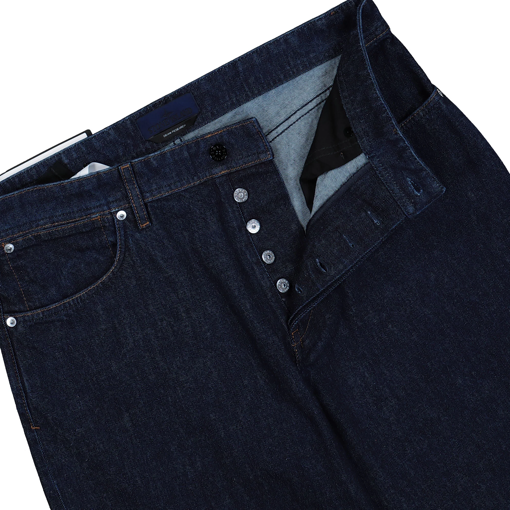 Indigo Denim Rinsed Loose Trousers - Image 4