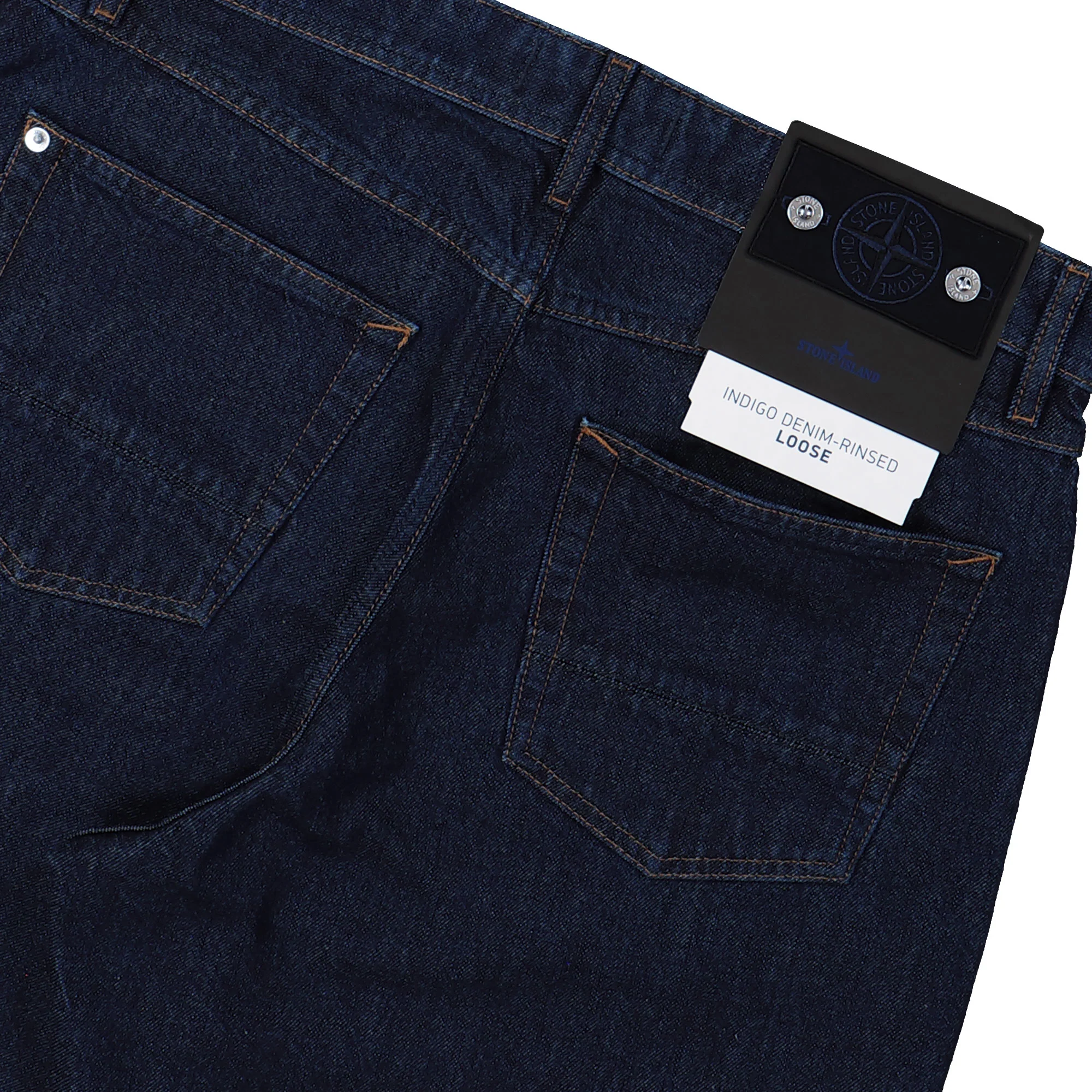 Indigo Denim Rinsed Loose Trousers - Image 5