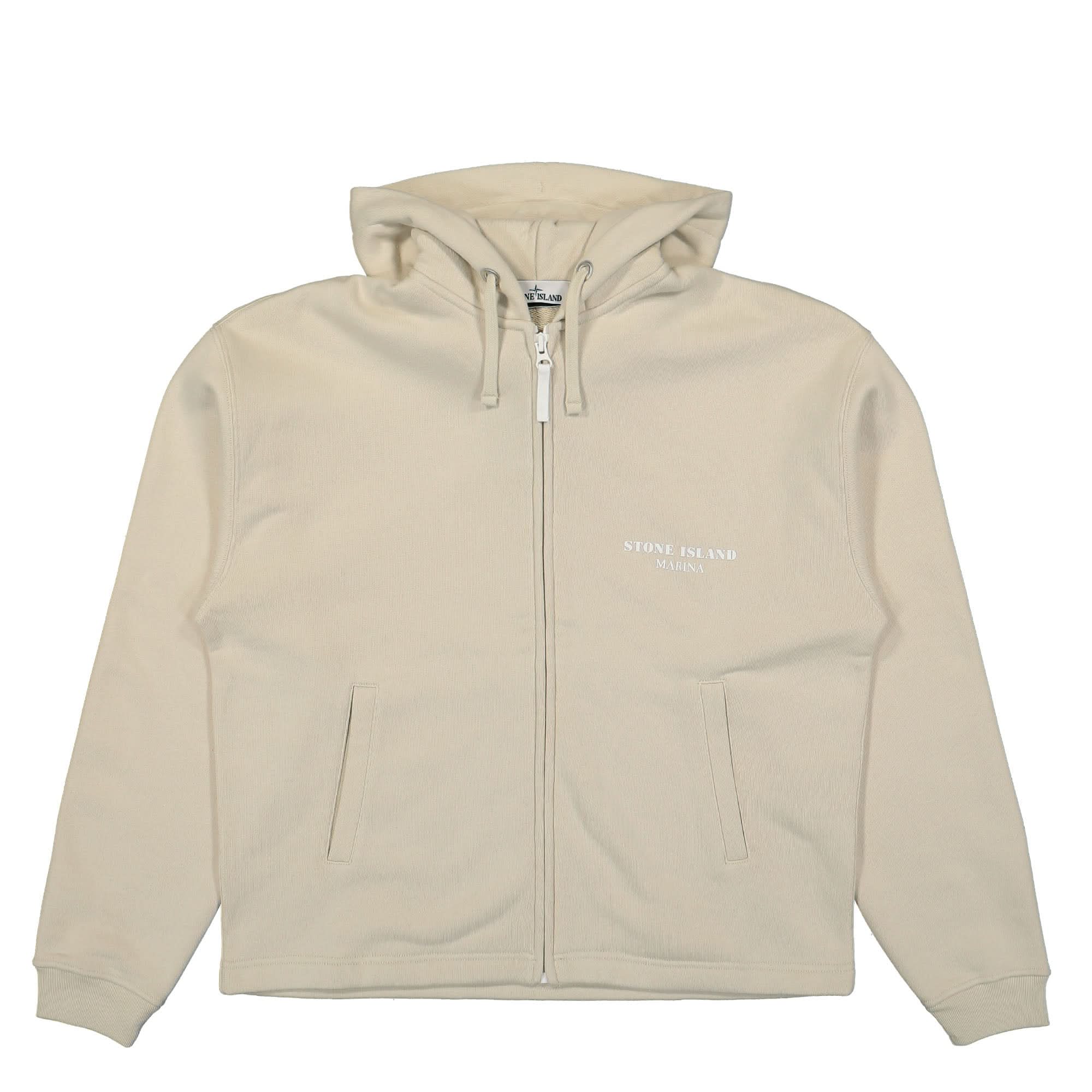 Marina Logo Print Fullzip Hooded Sweatshirt