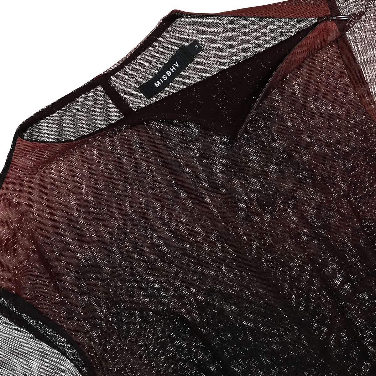 Typewriter Mesh Mini Dress - Image 3