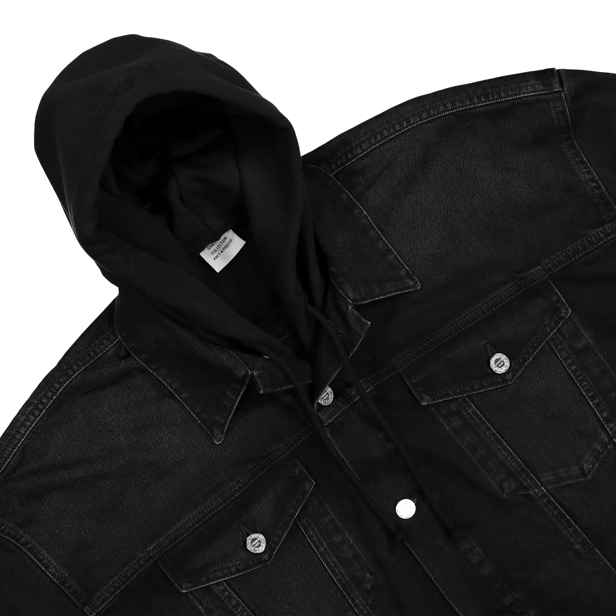 3D Logo Hooded Denim Jacket - Image 3