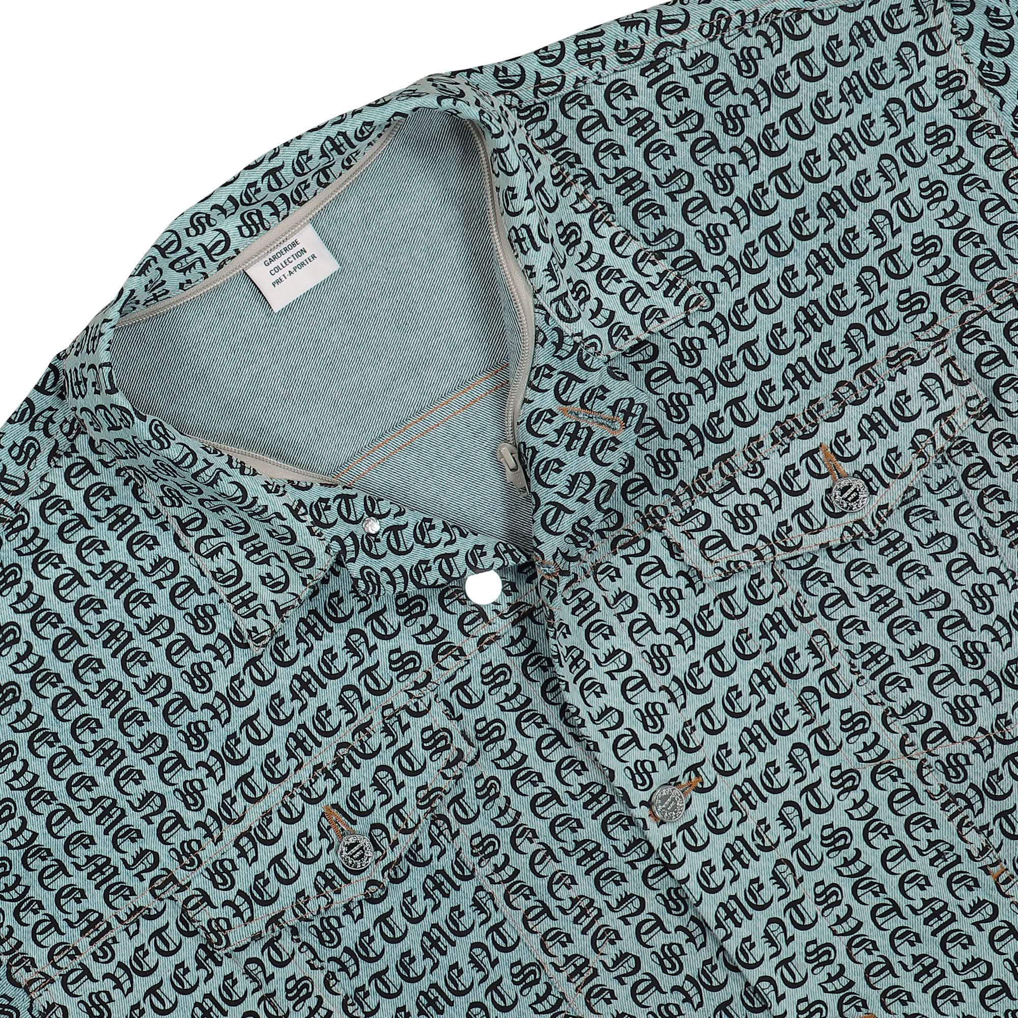 Gothic Monogram Denim Jacket With A Hood - Image 3