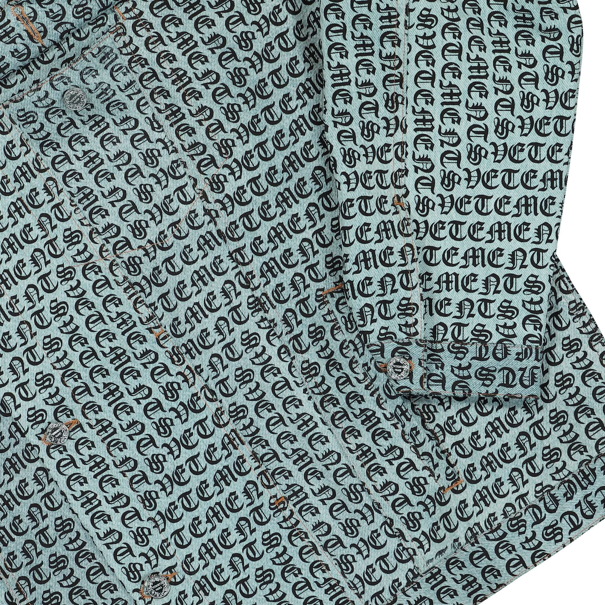 Gothic Monogram Denim Jacket With A Hood - Image 5