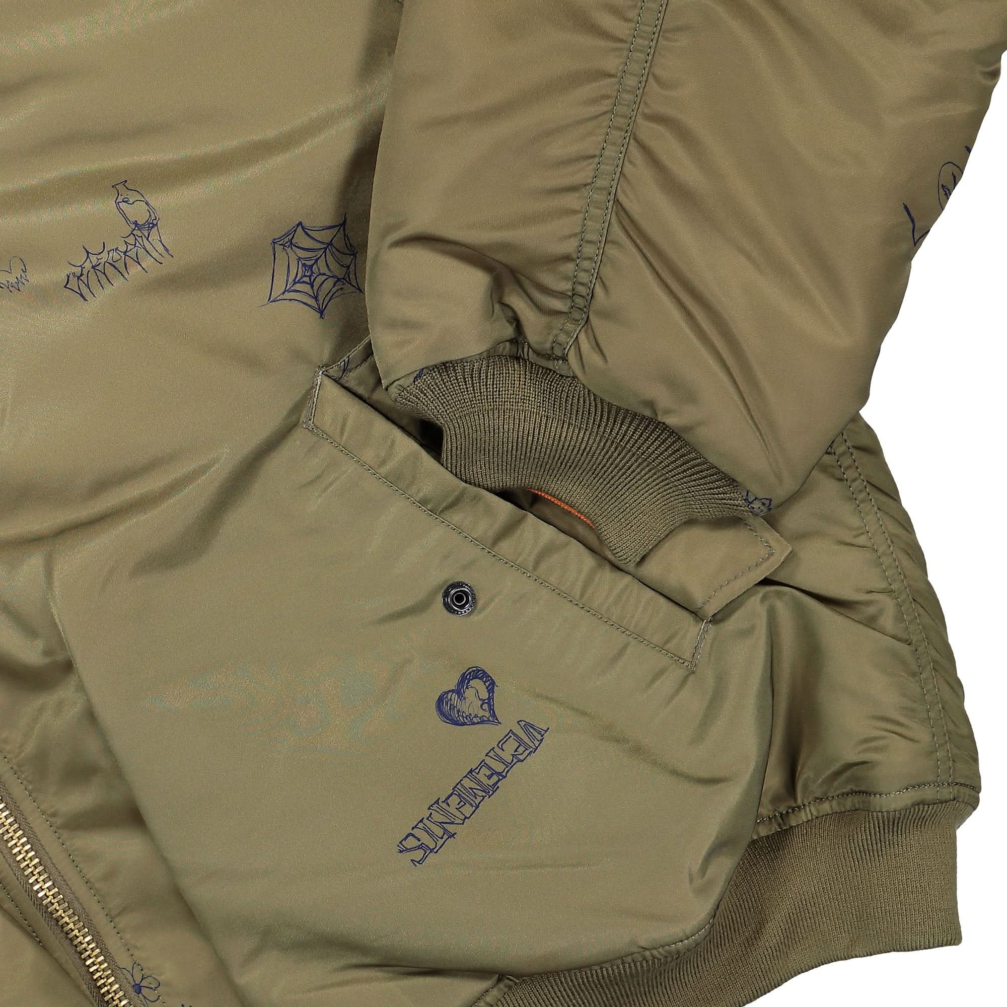 Scribbled Hooded Bomber Jacket - Image 5