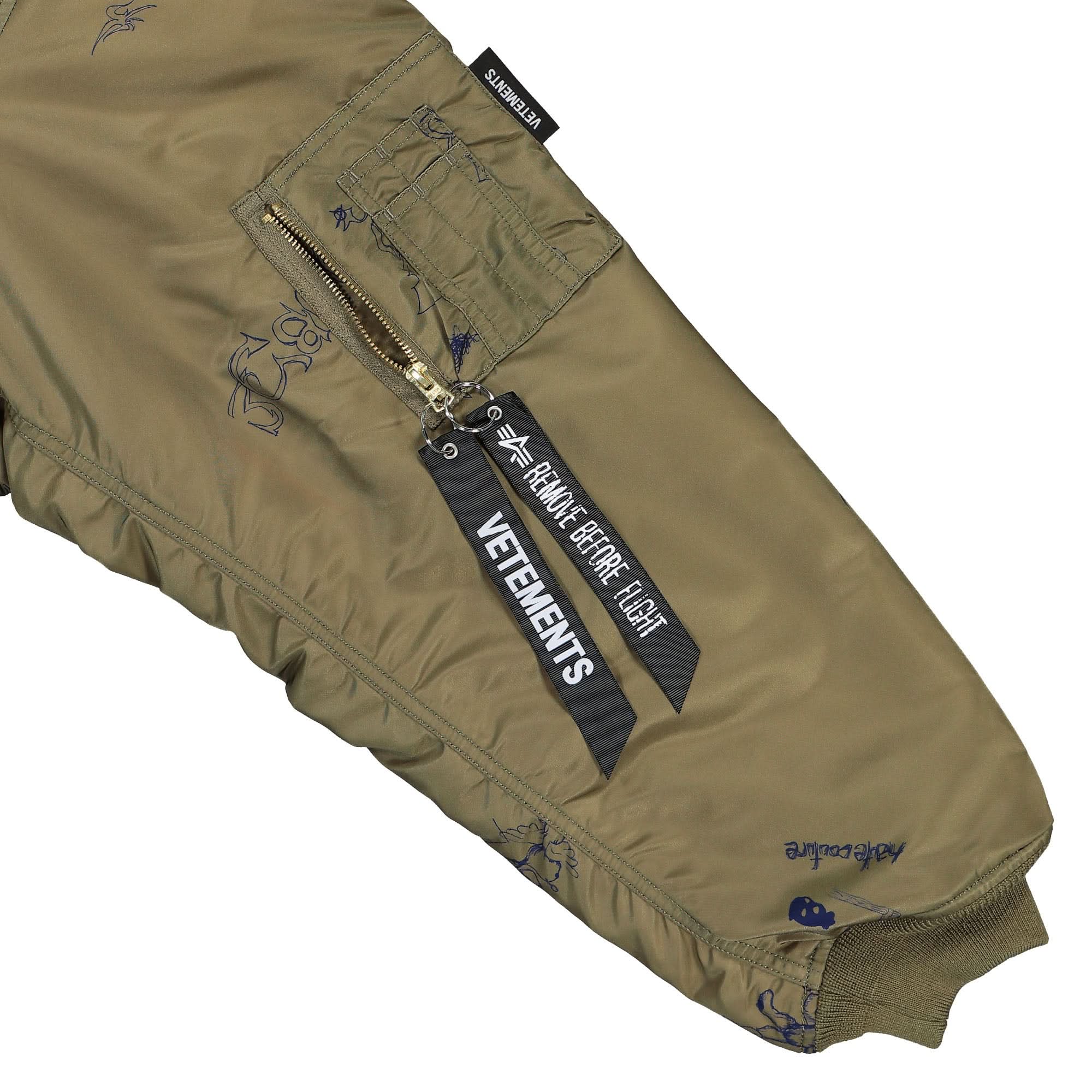 Scribbled Hooded Bomber Jacket - Image 6