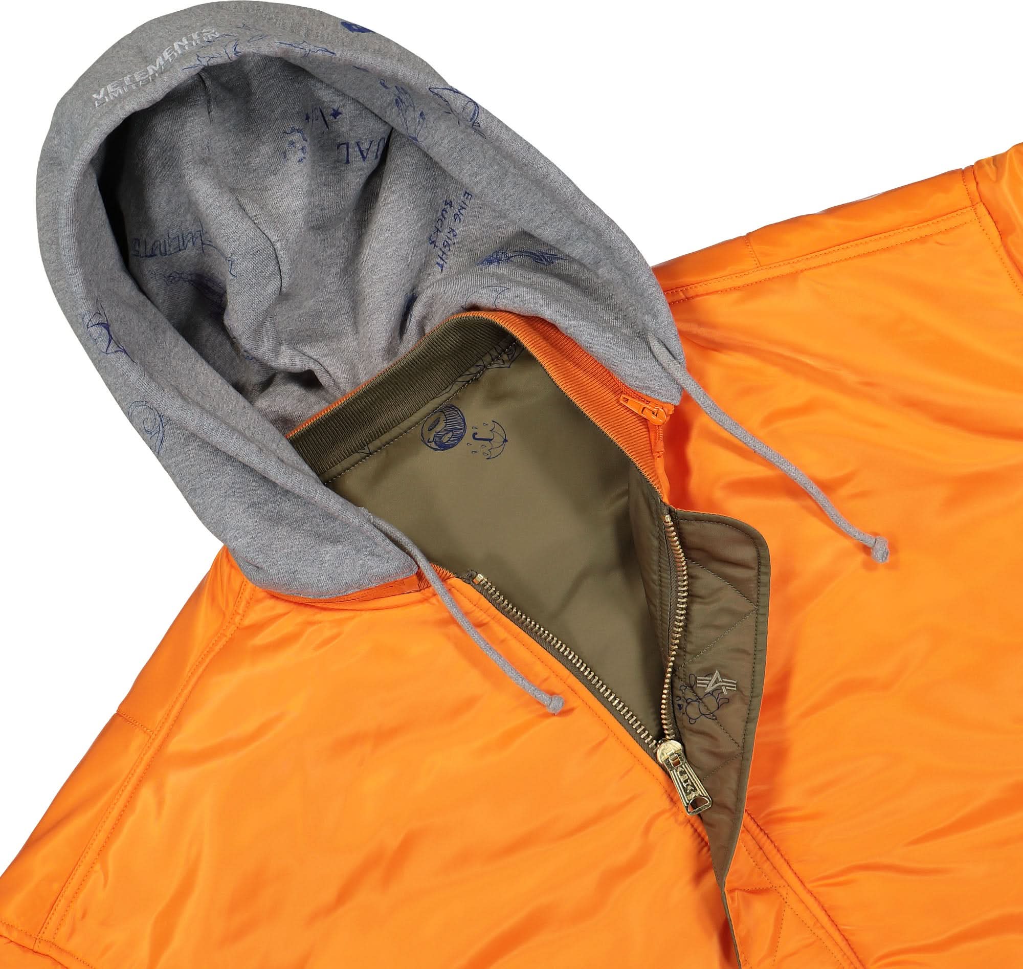Scribbled Hooded Bomber Jacket - Image 9