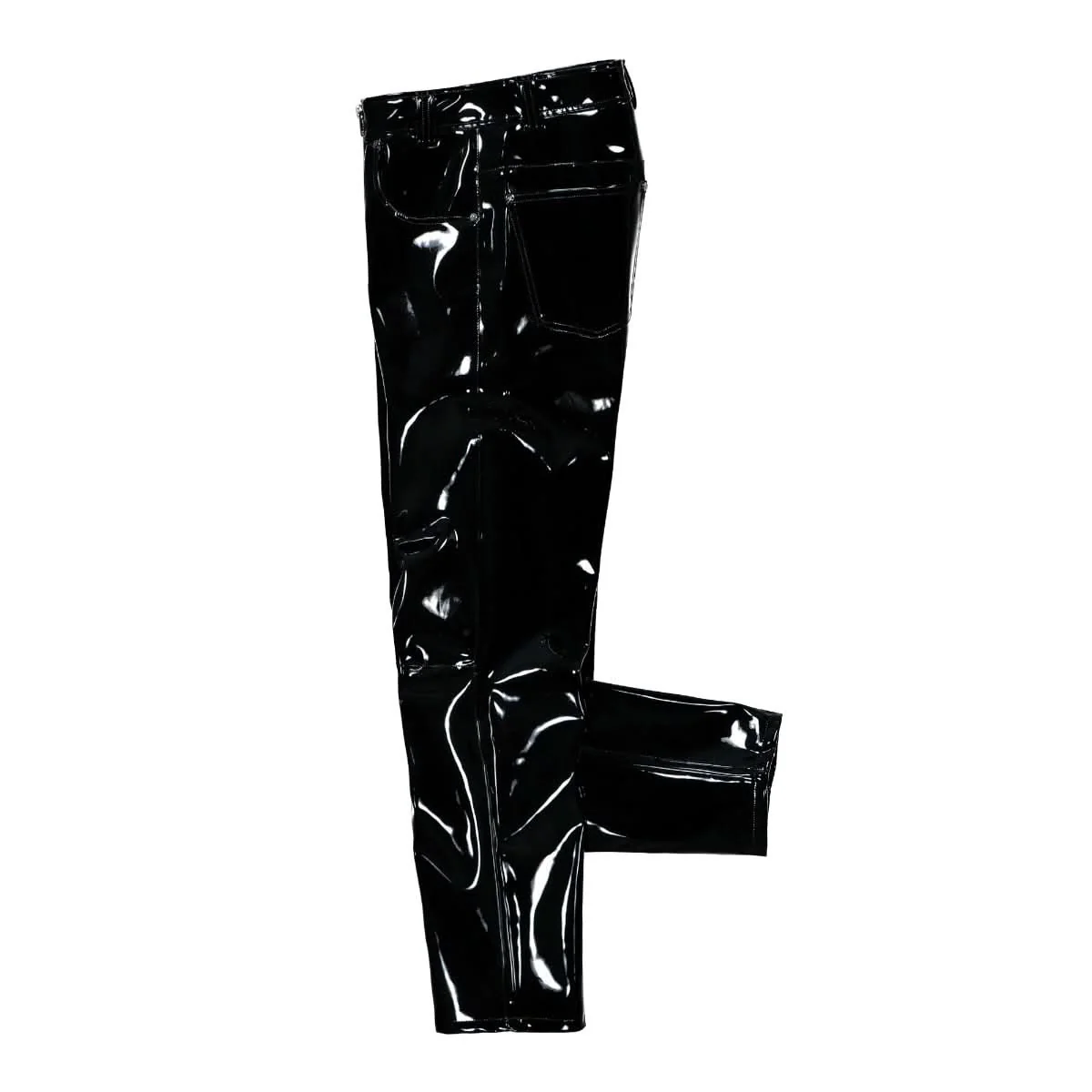 Vinyl Trouser With Double Zips - Image 3