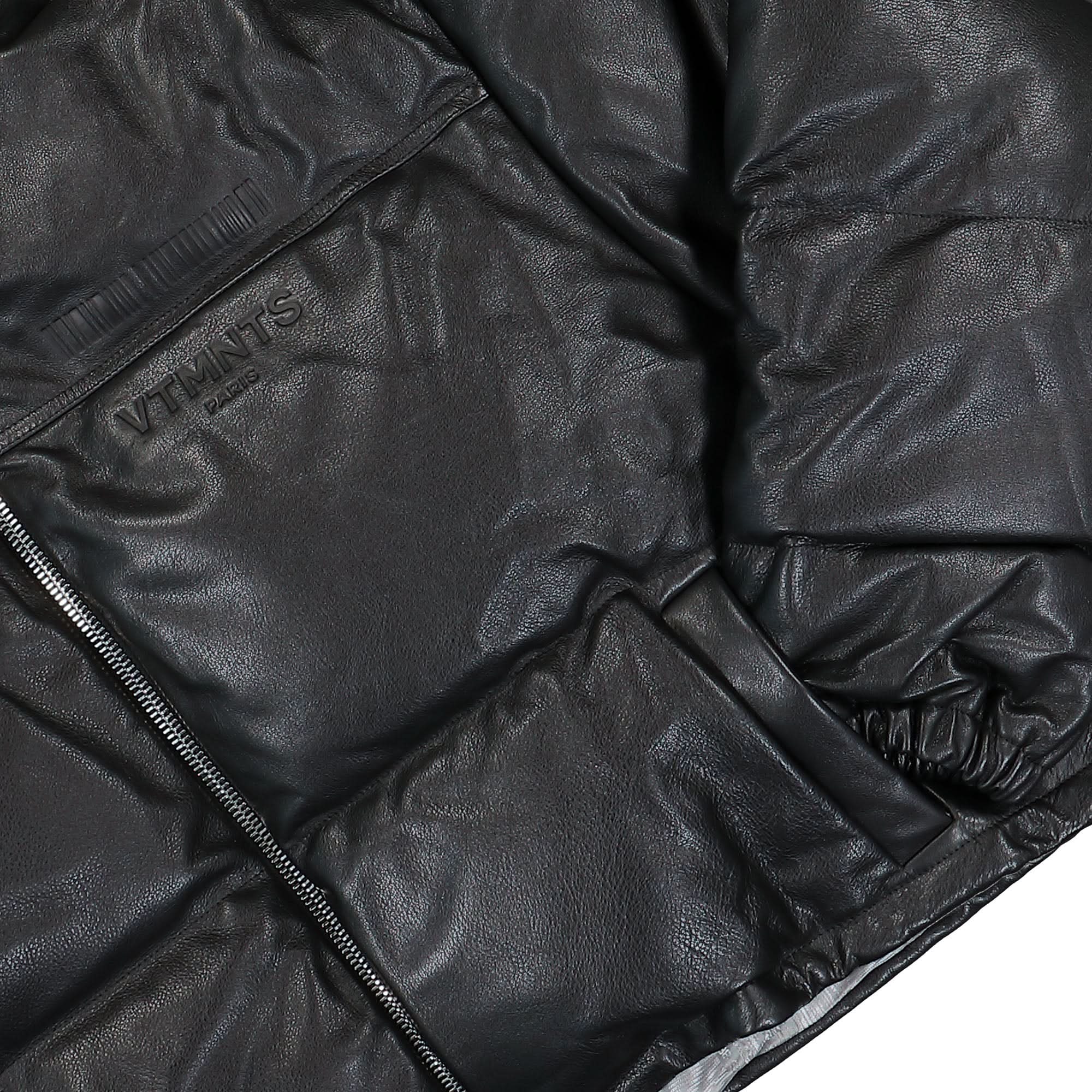 Leather Puffer Jacket - Image 4