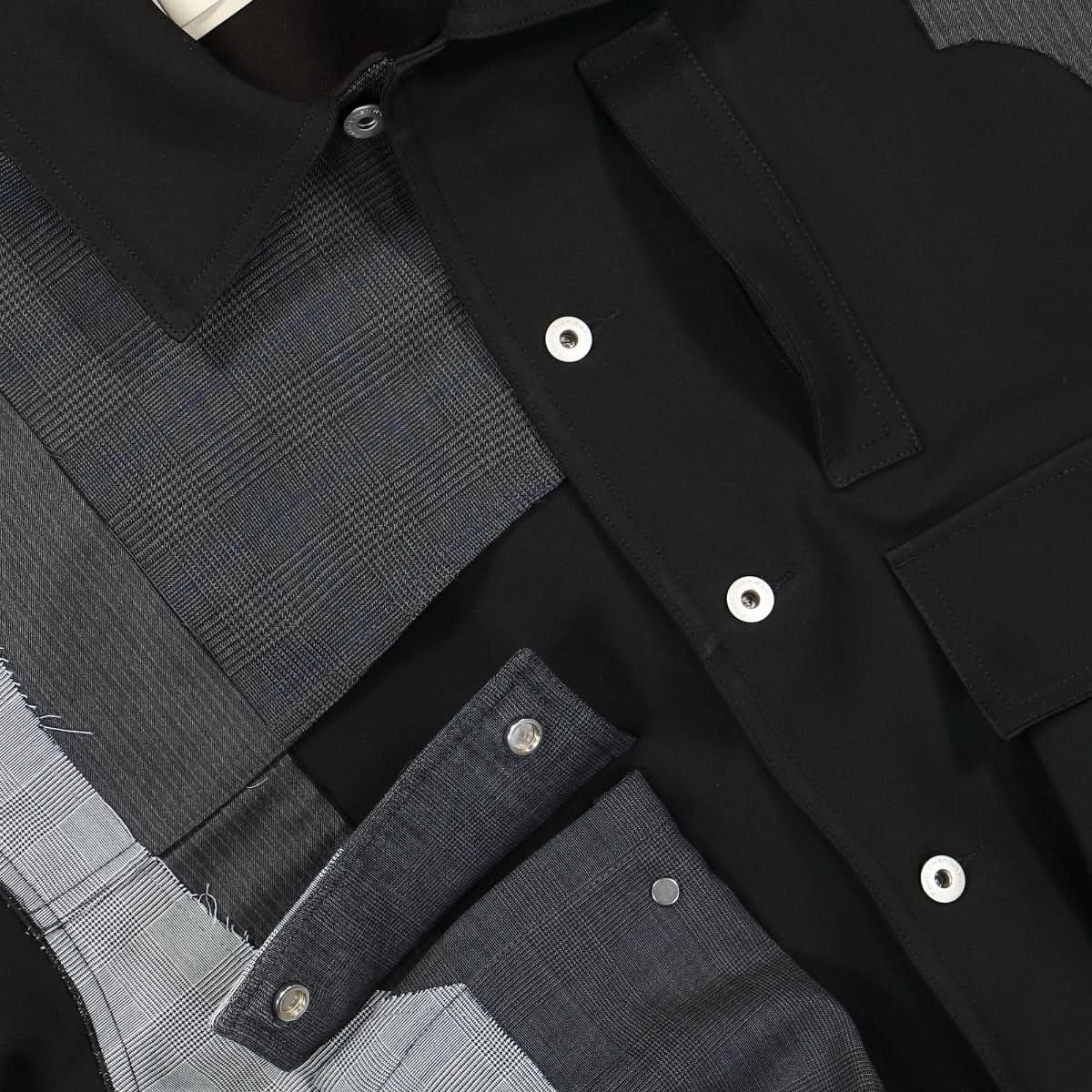 Woolen Patchwork Jacket - Image 4