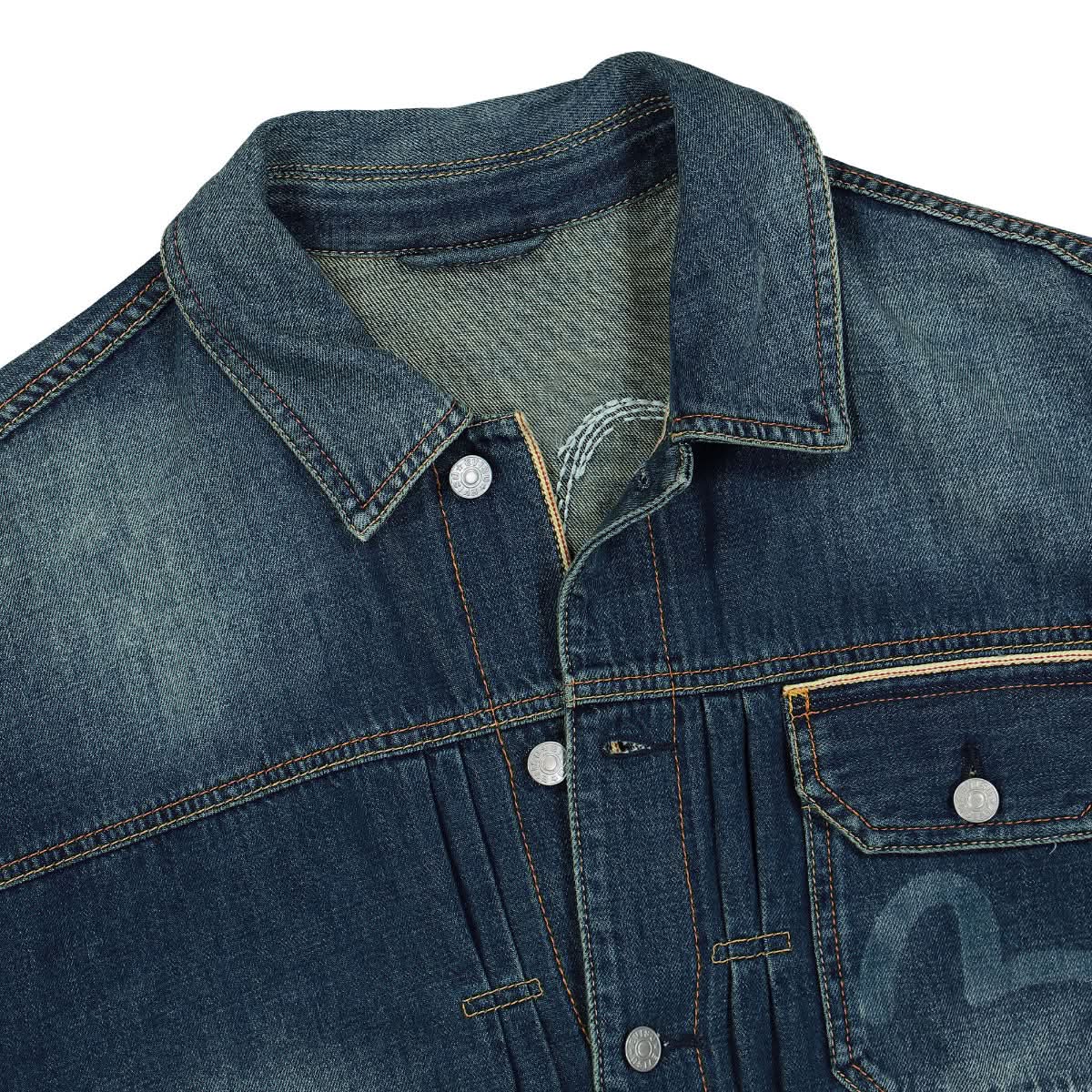 Woven Discharge and EMB Freehand Stitching Daicock DN Jacket - Image 3