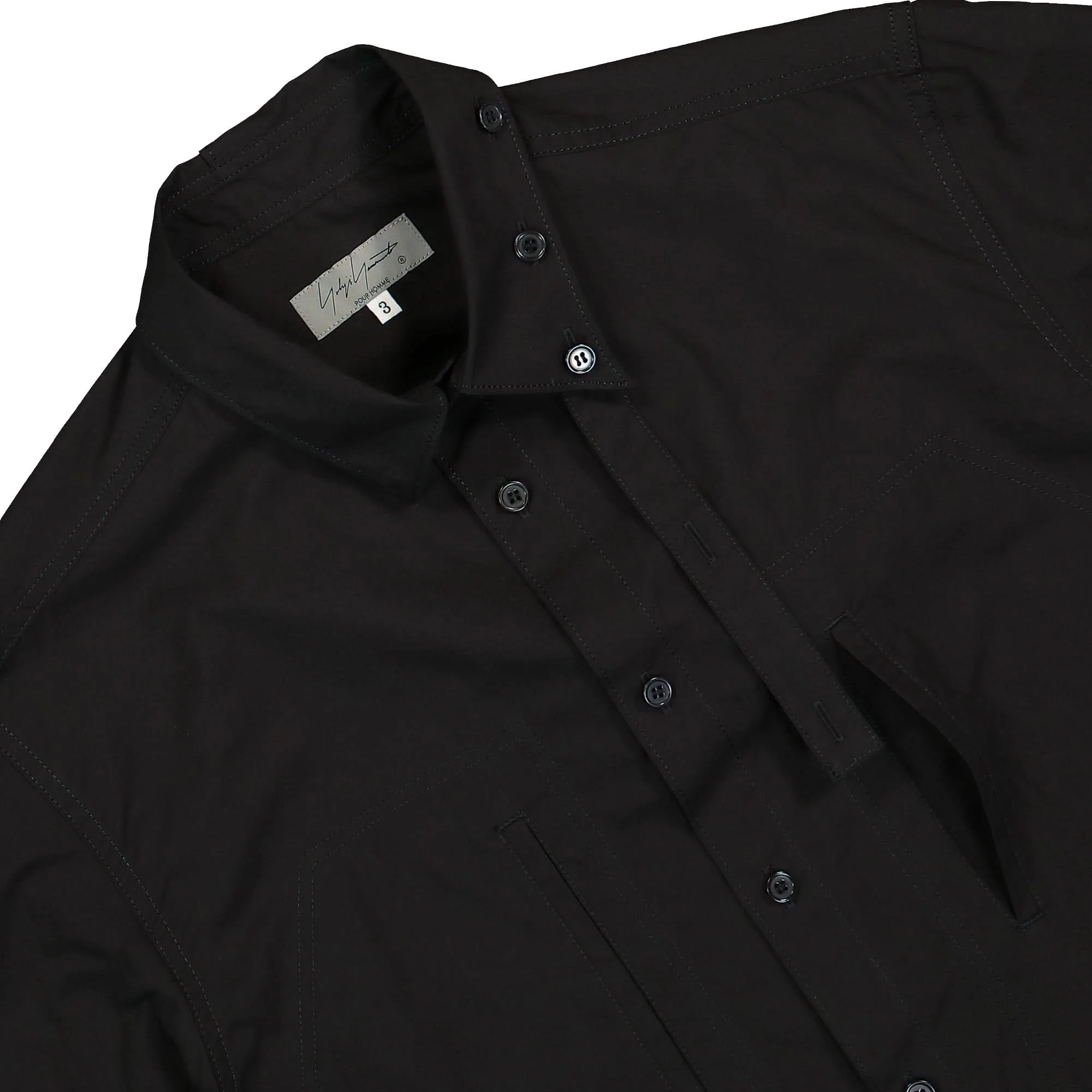 J-Chain Stitch String Collar Shirt - Image 4
